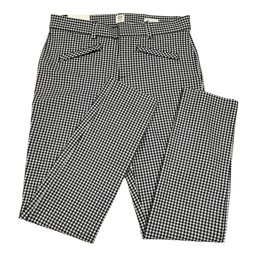 GAP Mid Rise gingham skinny ankle pants size 04 NWT Retail $59.95